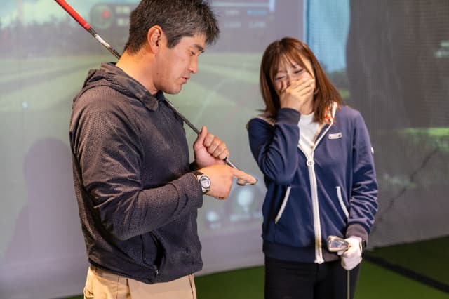 ゴルフレッスンの様子