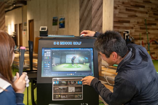 シミュレーションゴルフの分析画面